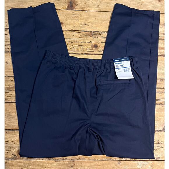 French Toast Boys Size 16 Navy Blue Relaxed Fit Pants NWT - Picture 2 of 6